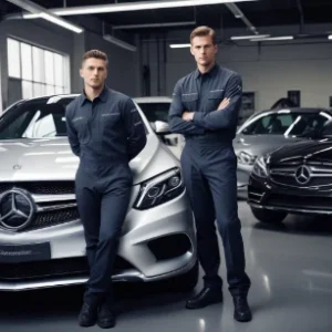 Mechanic-standing-eith-Mercedes