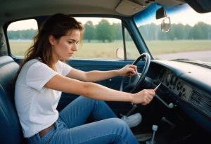 girl-is-repaing-her-steering-wheeL